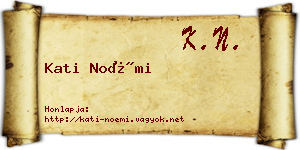 Kati Noémi névjegykártya